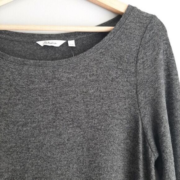 REITMANS Tunic Dress Side Slits Fine Knit Sweater Knee Length Grey Sz M - Picture 5 of 11